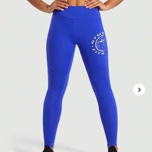 Gymshark Legacy Fitness Panel Leggings-Blue